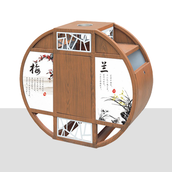 Garbage Bins In Classical Scenic Areas